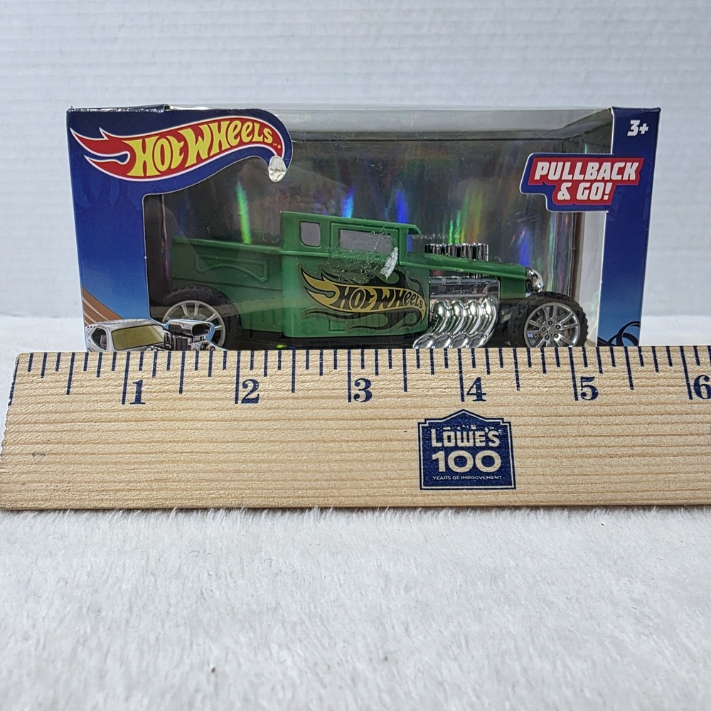 Hot Wheels Bone Shaker Green‎ Fast Race Pullback & Go Logo 2020
